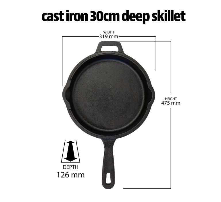 30cm-deep-skillet_Front_Dimensions_Resized