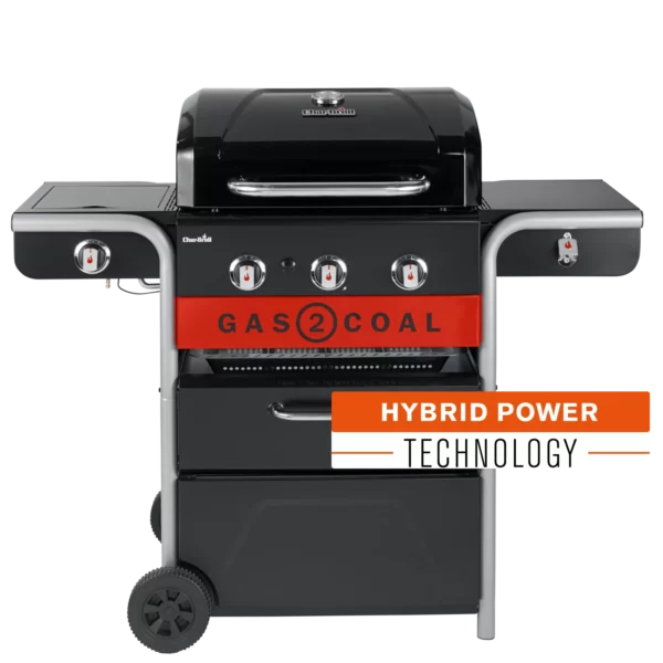Barbecue Hybride 3+1 Brûleurs Char-Broil Gas2Coal 2.0 330 – Gaz & Charbon en un seul appareil !