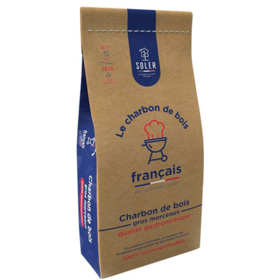 Charbon de bois gros morceaux 40L - SOLER